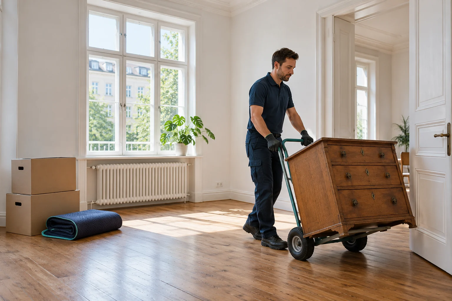 Illustration einer sorgfältigen Wohnungsräumung